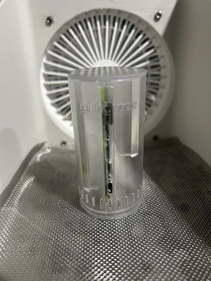 Clear SLA resin housing with a circuit board inside