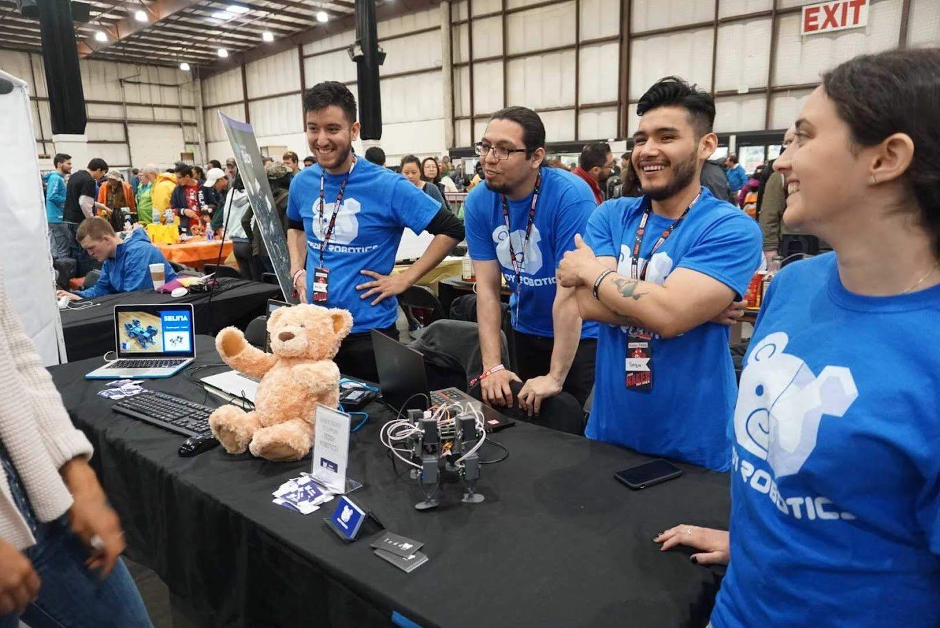 Teddy Robotics, the team at an expo booth