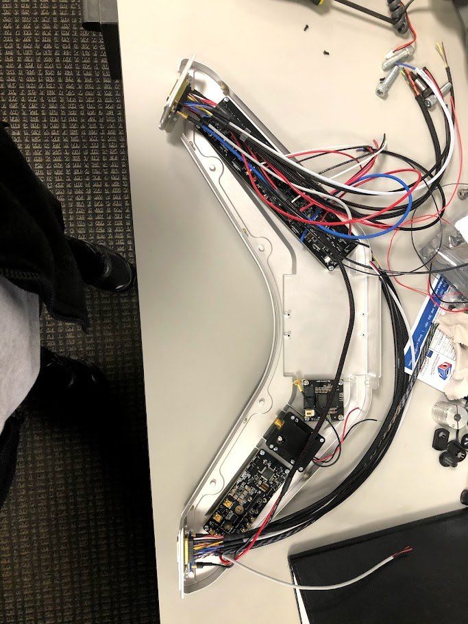 Teddy Robotics, robot limb opened up with wiring