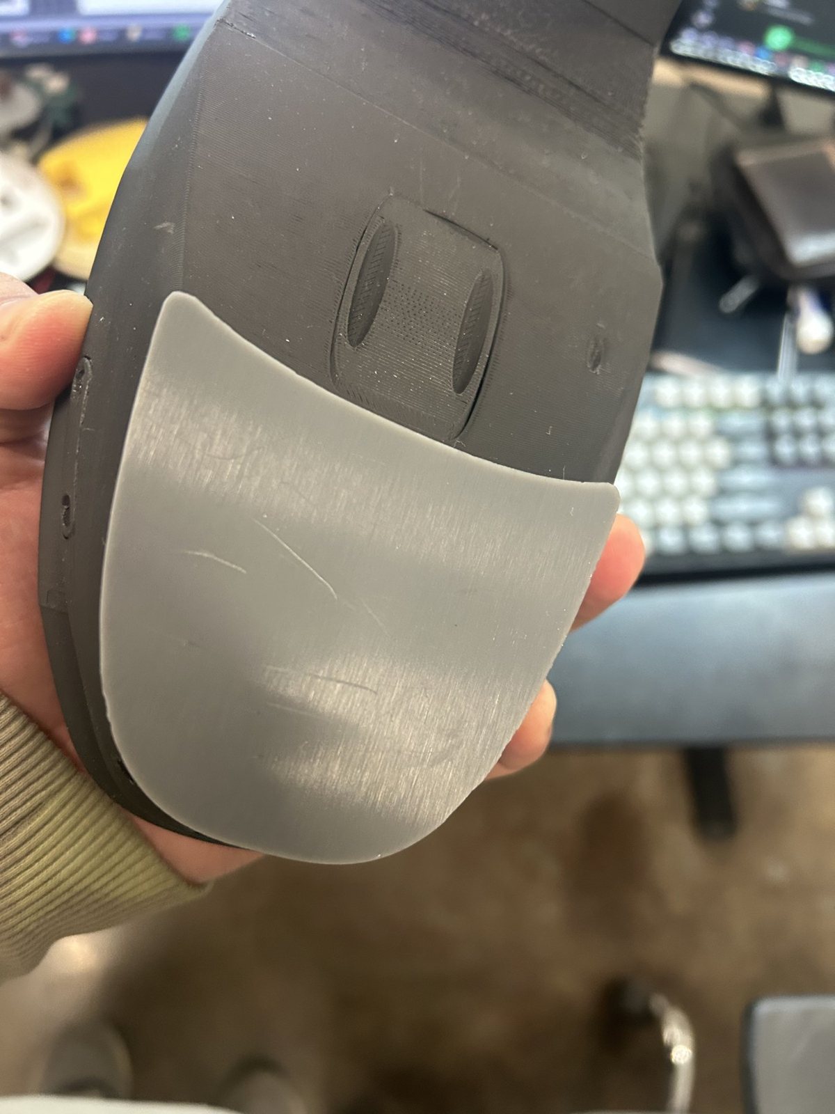 Client tap shoe with its original fixed tap plate