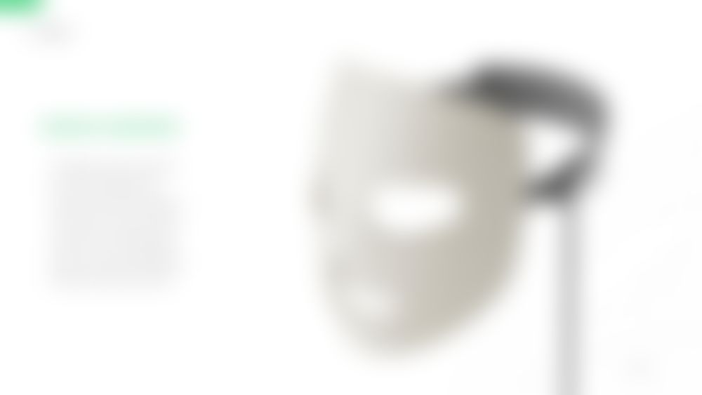 Wearable light therapy concept, render of a light therapy face mask
