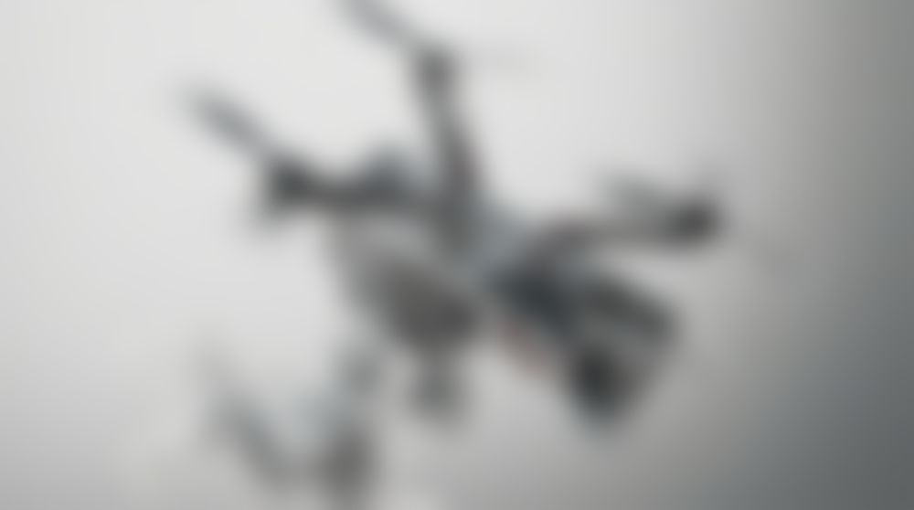 Drone payload module renders, blurred for confidentiality